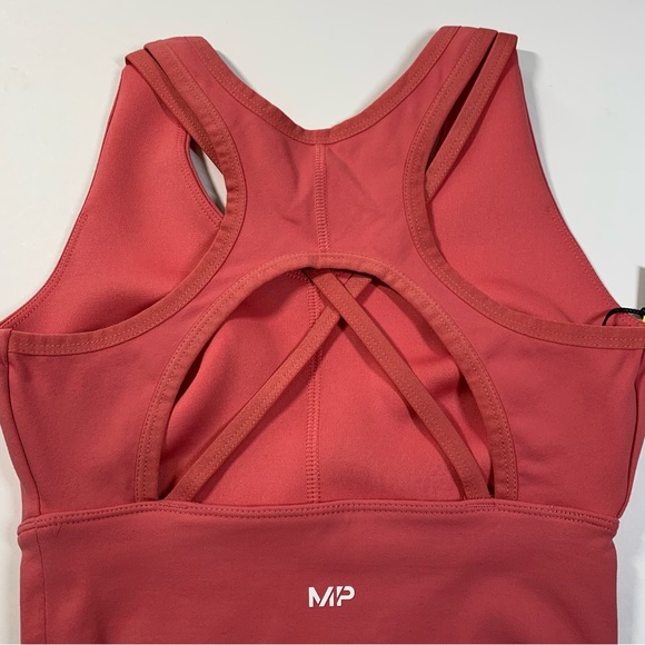 XS MP Women's Power Longline Sports Bra - Berry Pink - Picture 7 of 15